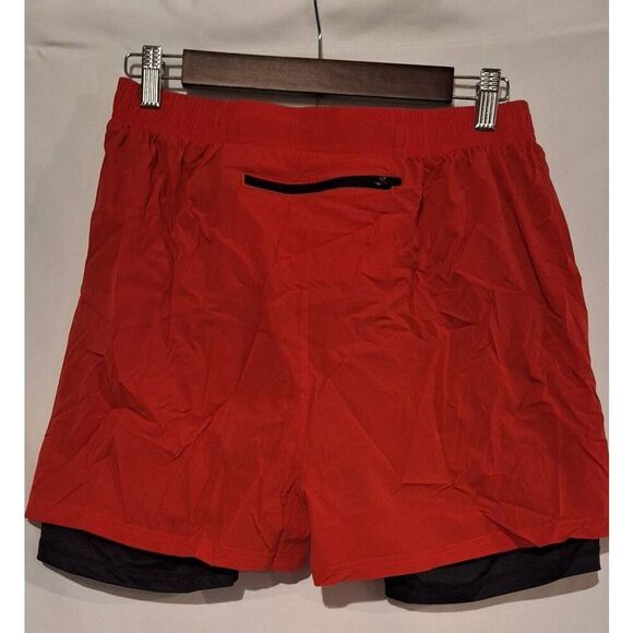 Pudolla Men's 2 in 1 Running Shorts 5" Quick Dry‎ Gym Athletic Workout Shorts M - Picture 2 of 2